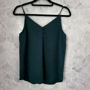 Express Green Satin Tank Top